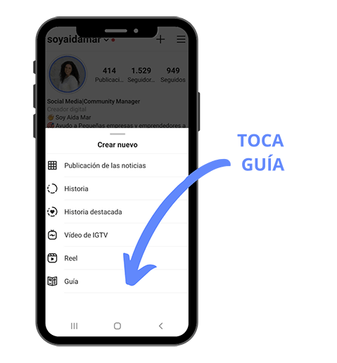 crear guía de instagram