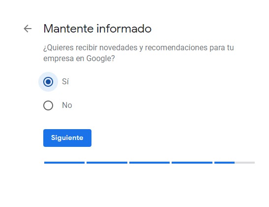 mantenerte informado por mi negocio